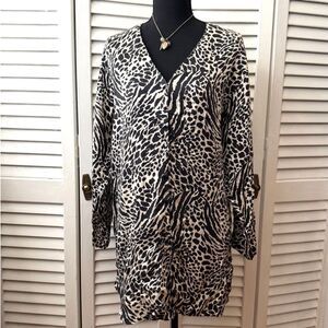 Vintage 1980's Victoria Secret Silk Gold Label Leopard Print Nightgown Size S